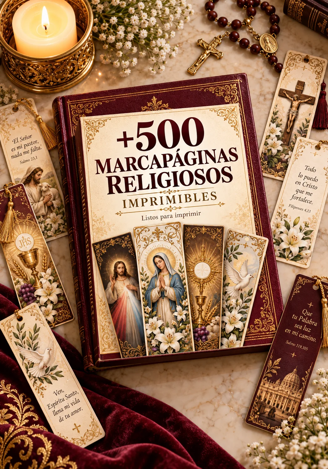 +500 Señaladores Católicos para Imprimir